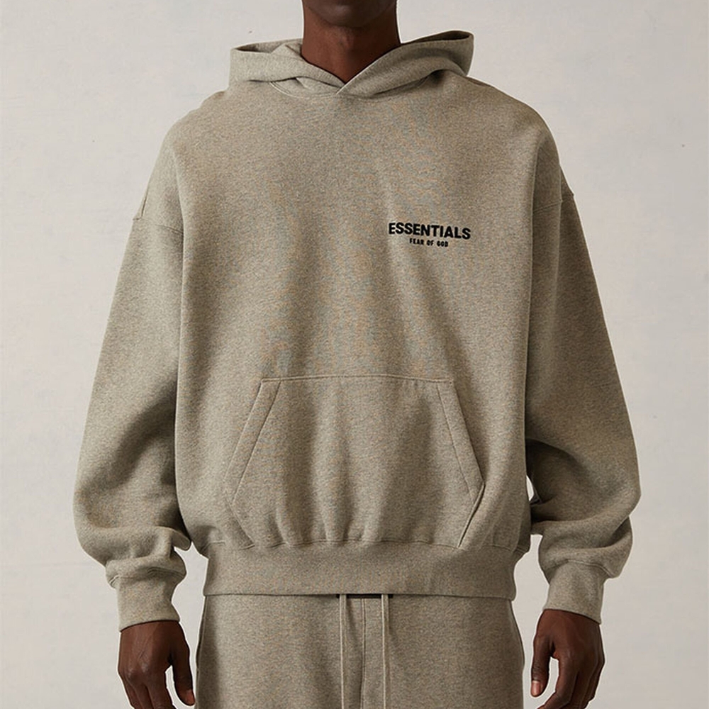 Fear of‎ God Essentials Hoodie 'Dark Oatmeal' Sz S